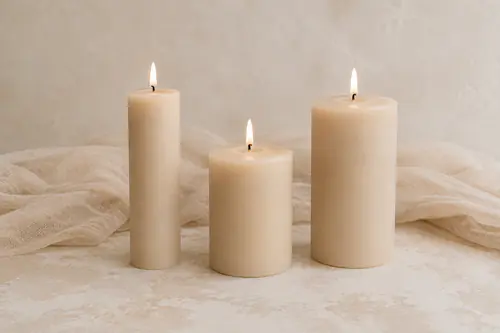 Set de velones decorativos nude