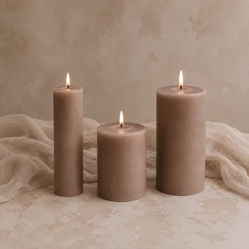 Set de velones beige premium